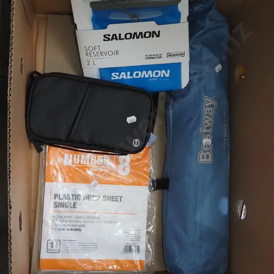 box; beach tent, water reservoir, drop sheet etc