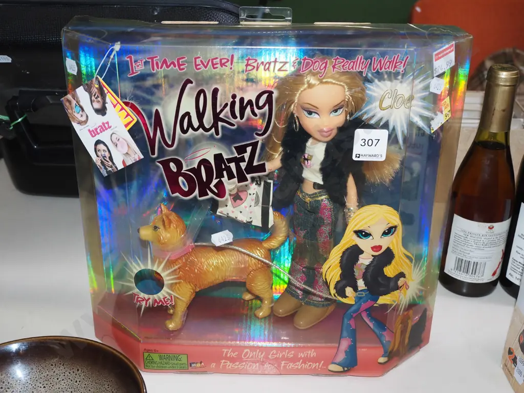 boxed Walking Bratz and dog doll - damage to box Image 1++