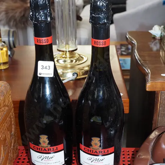 2x bottles of wine;  sparkling red Italian wine