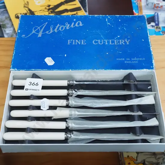 box set of 6 bone handled knives