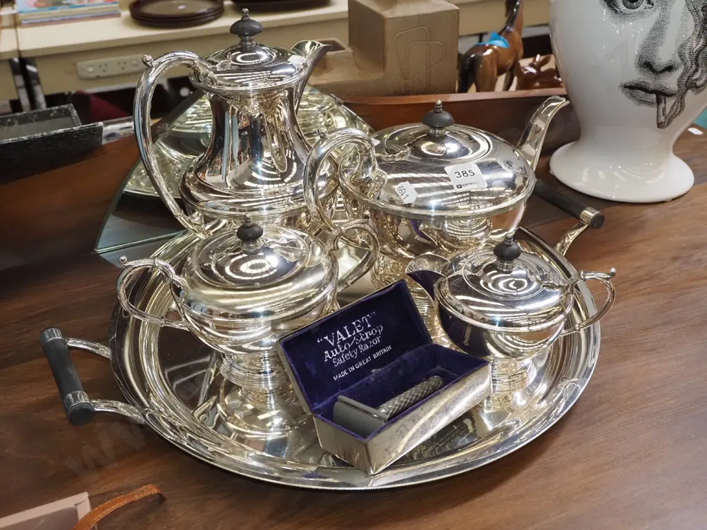 plated coffee pot, teapot, creamer, sugar etc Image 1++