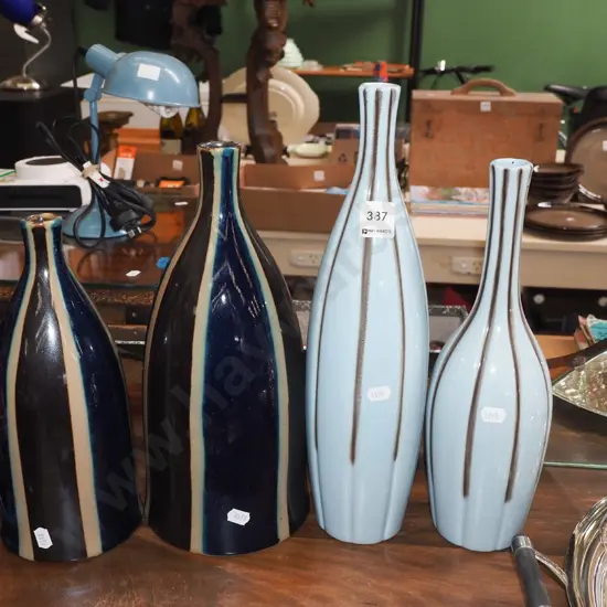 2x pairs of modern ceramic vases H360