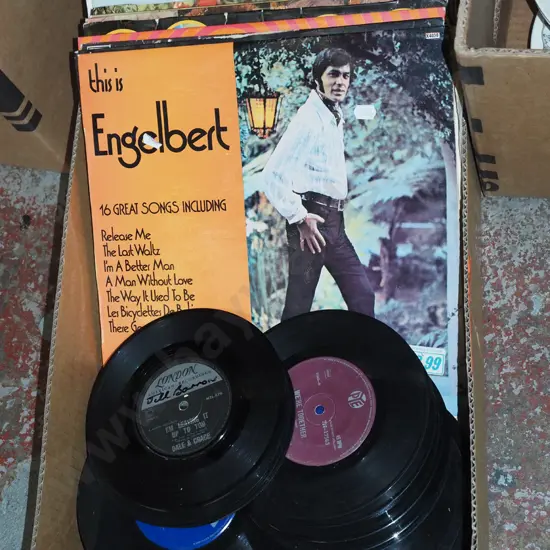 box; LPs, 45s