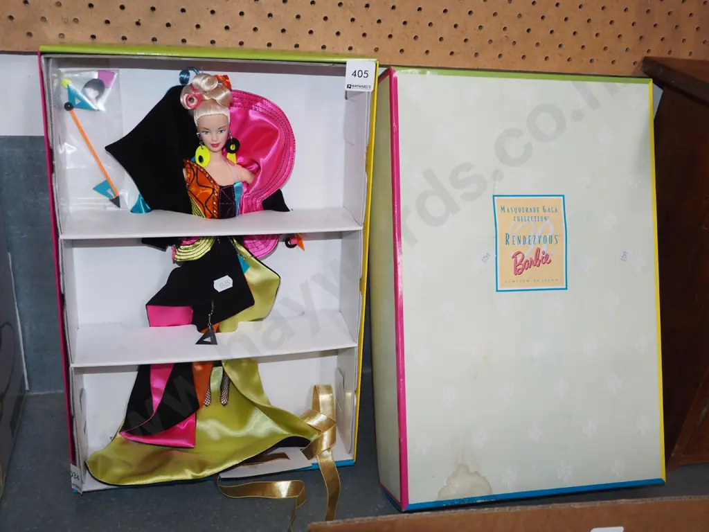 boxed as new Barbie Masquerade Gala Rendezvous Ltd Edition - slight damage to box Image 1++