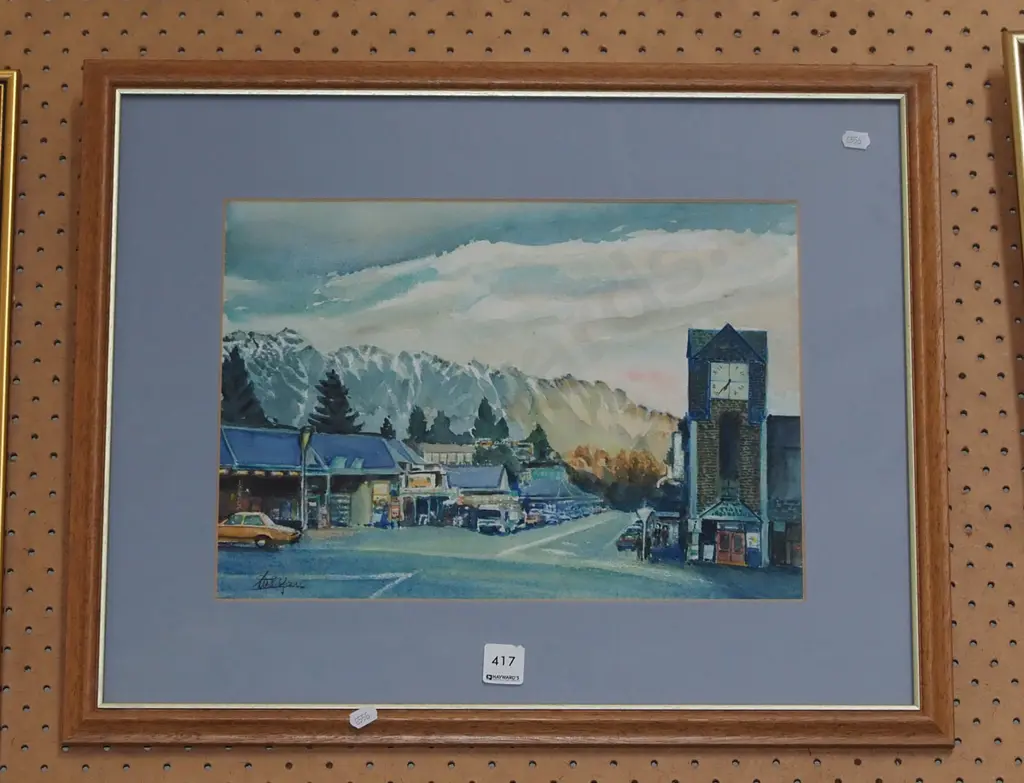 framed watercolour - Queenstown Image 1++