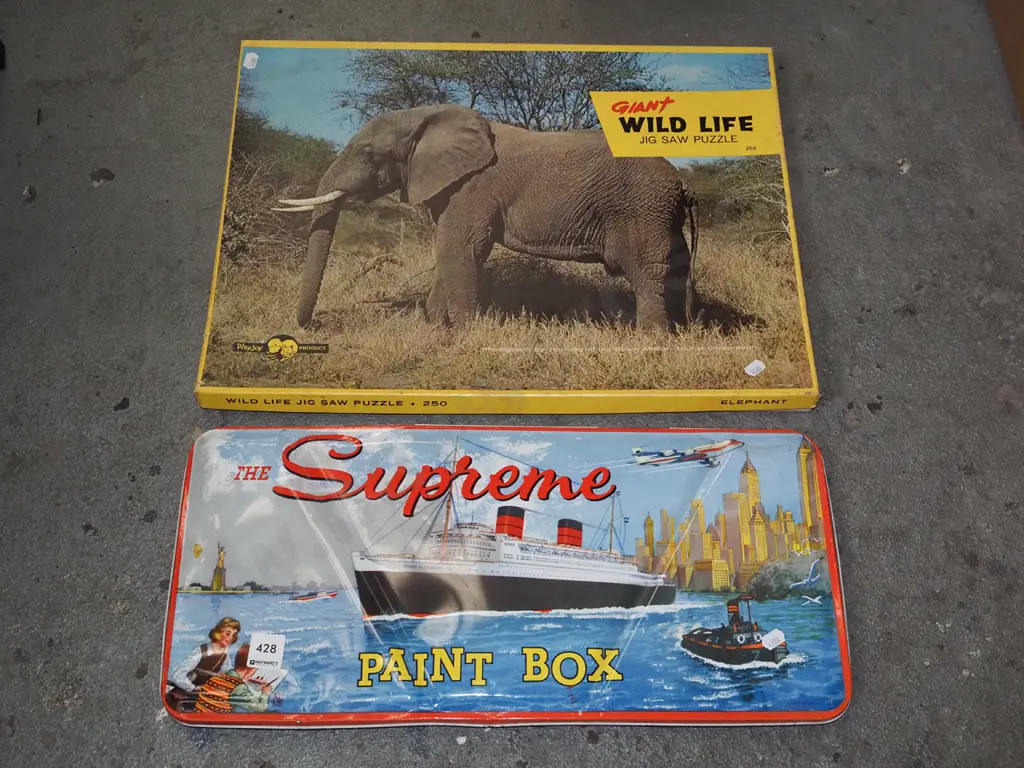 Supreme watercolour paint box, giant jigsaw Image 1++