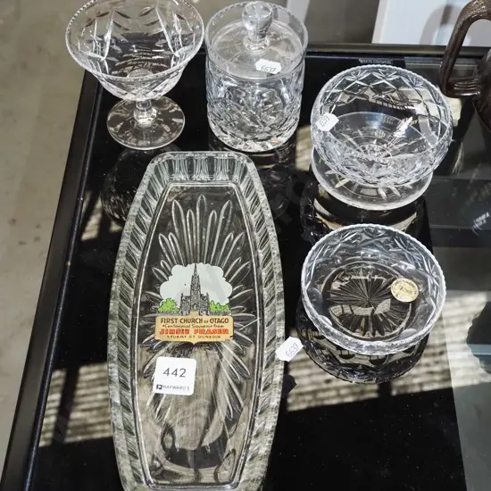 crystal and glass ware - First Church Otago souvenir tray