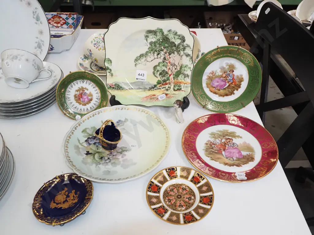 Royal Doulton plate, Limoges plates, small half doll etc Image 1++