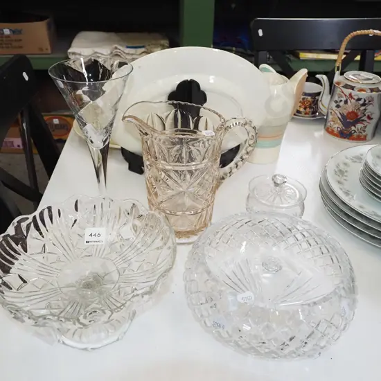 footed bowl, water jug, crystal bowl etc