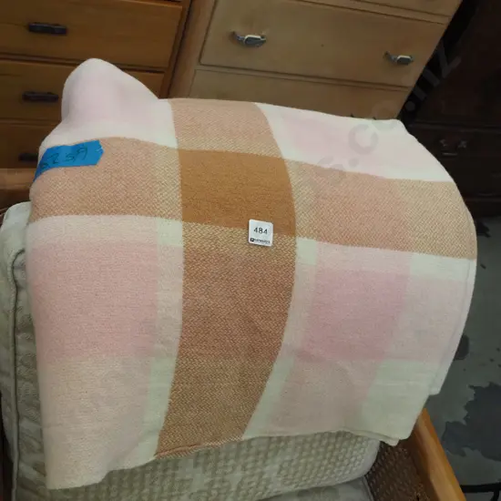 checked woollen blanket