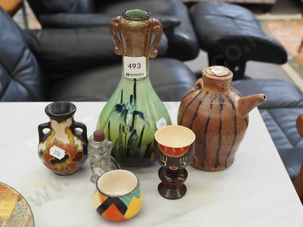 egg cups, bull dog scent bottle, pottery jug etc Vase H200 Image 1++