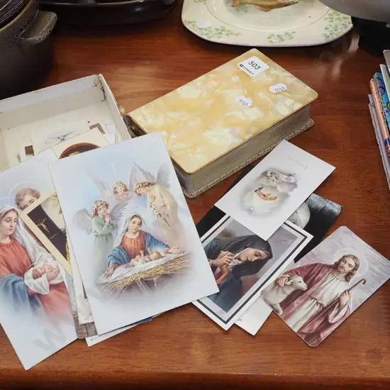 religious book - Roman Missal, various religious postcards