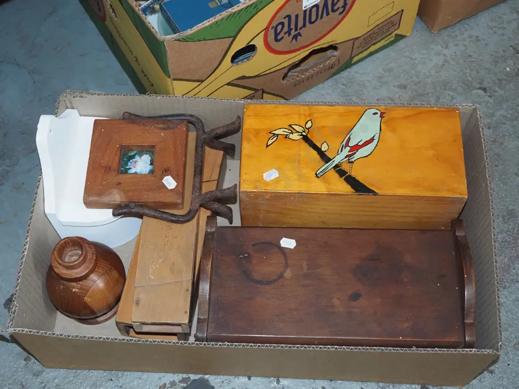 box; various wooden boxes, small photo frame etc Image 1++