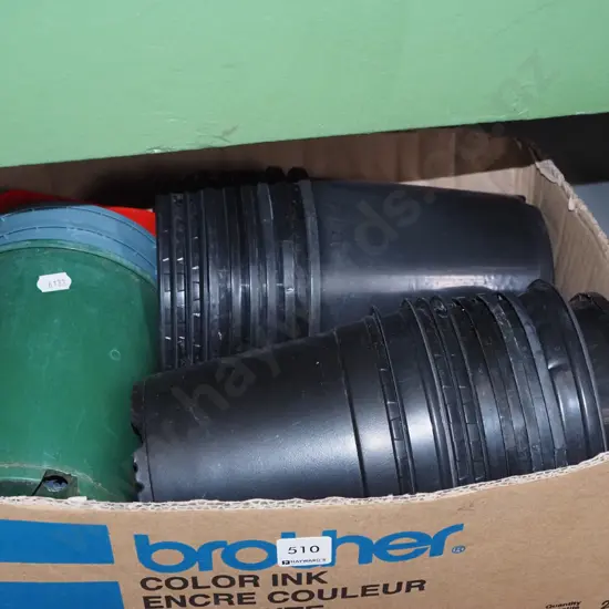 box of plastic planters