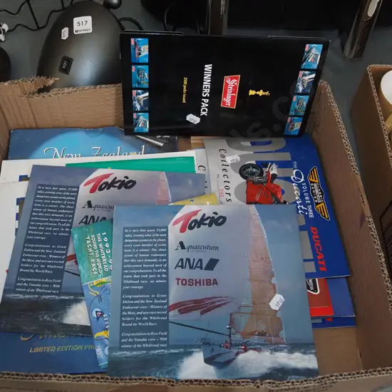 box of various Telecom phone cards