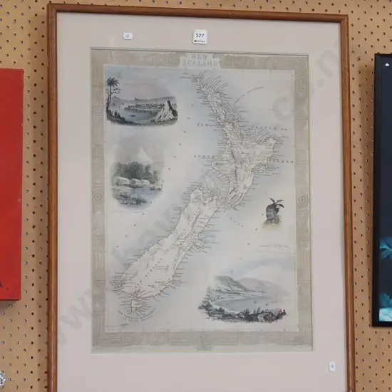 framed print - map of NZ