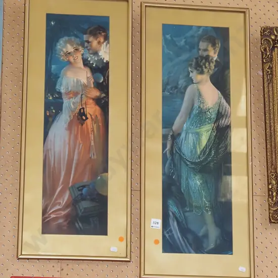 2x prints - glamour models - orange dots