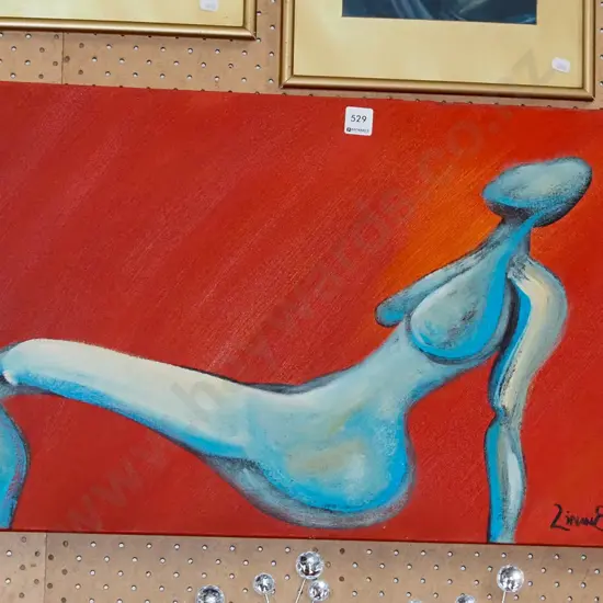acrylic on canvas - nude