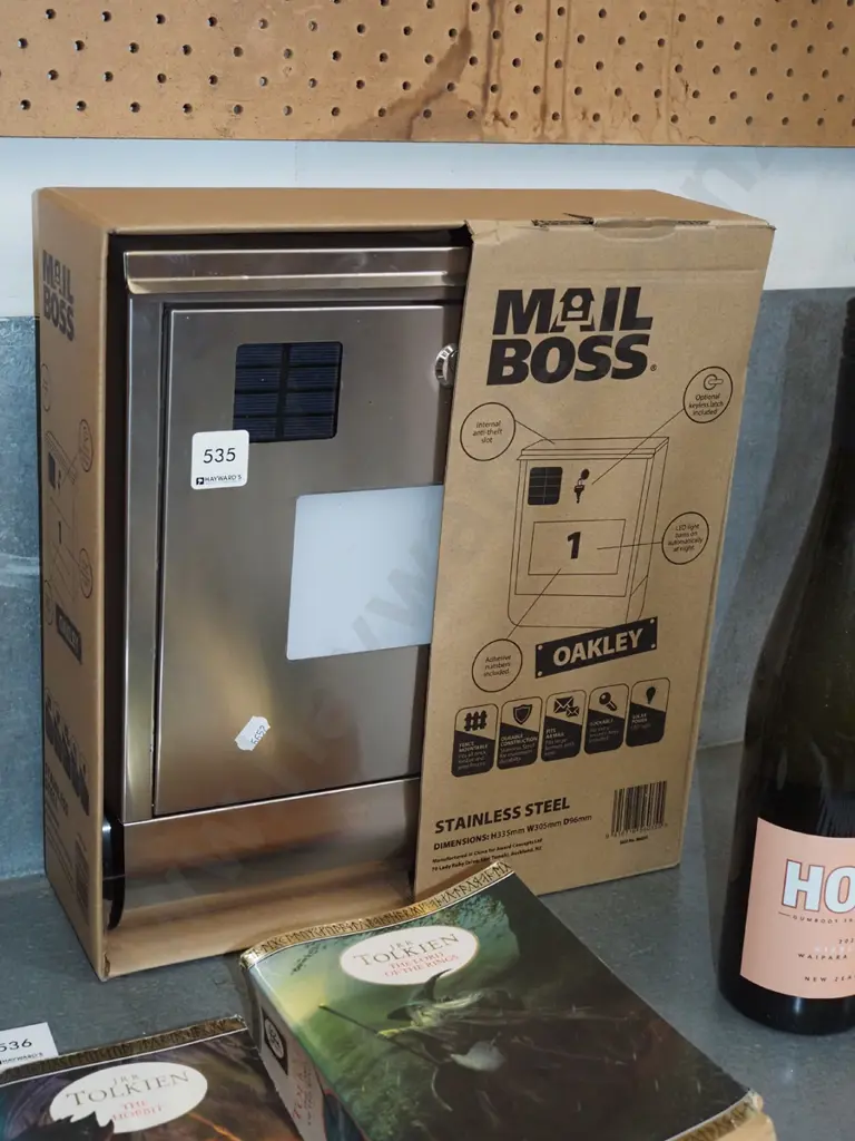 as new boxed Oakley stainless steel letterbox Image 1++