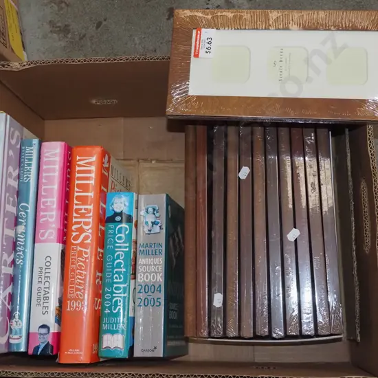 box; antique books, as new photo frames