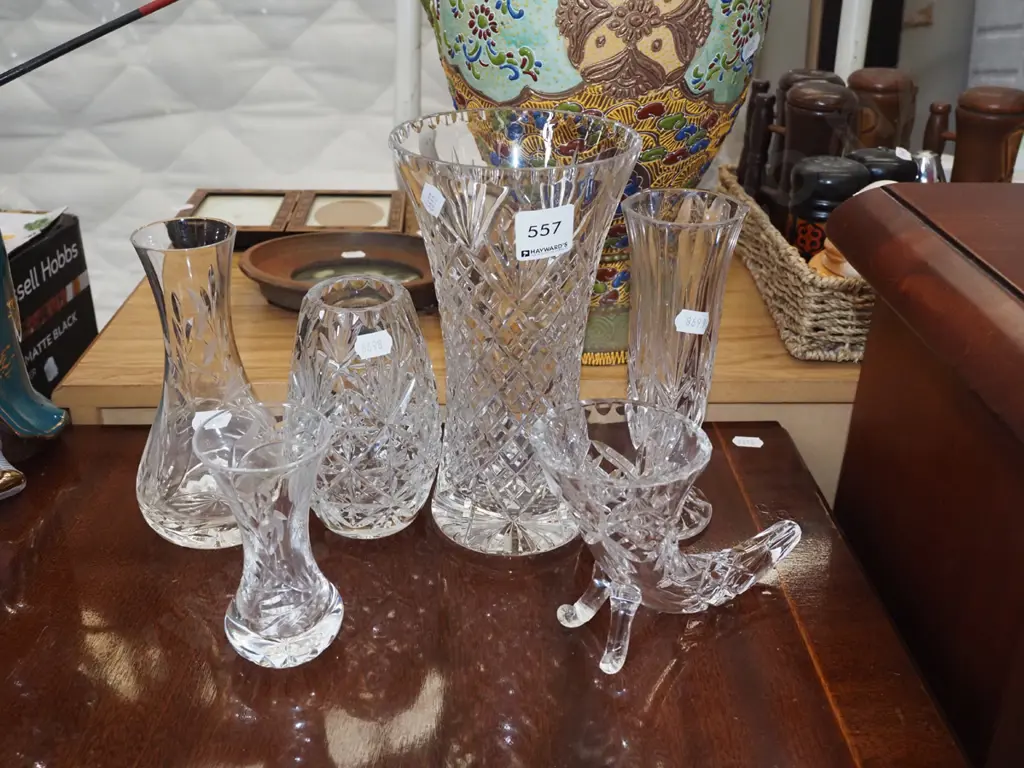 6x crystal vases H200 Image 1++