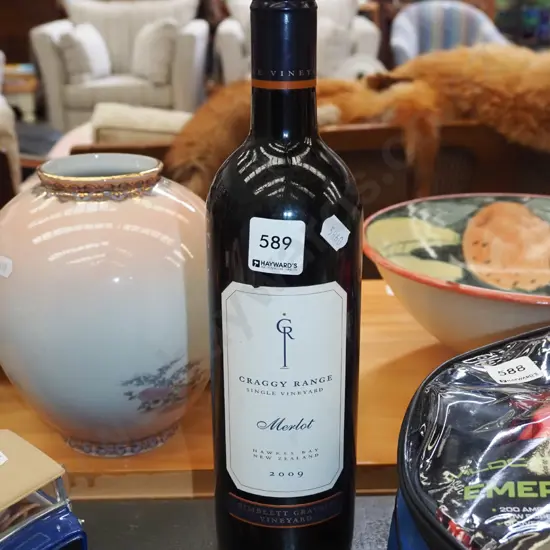 bottle of Craggy Range merlot 2009