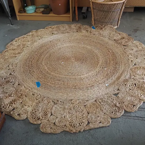woven jute circular floor mat Dia1800
