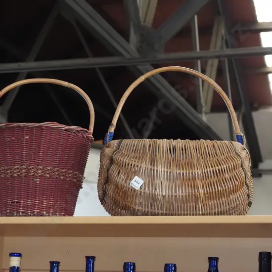 2x cane baskets