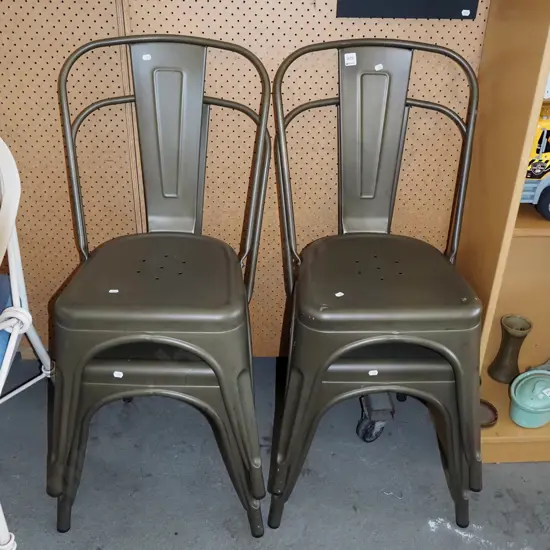 4x metal chairs