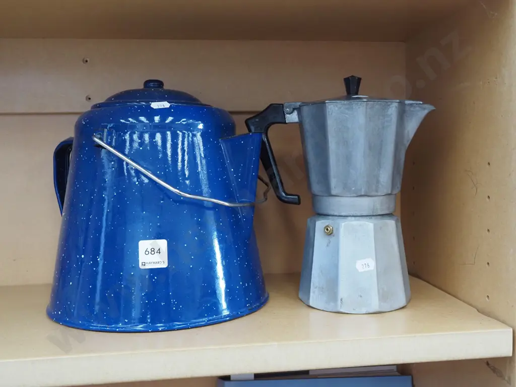 large enamel stove top kettle, stove top espresso Image 1++