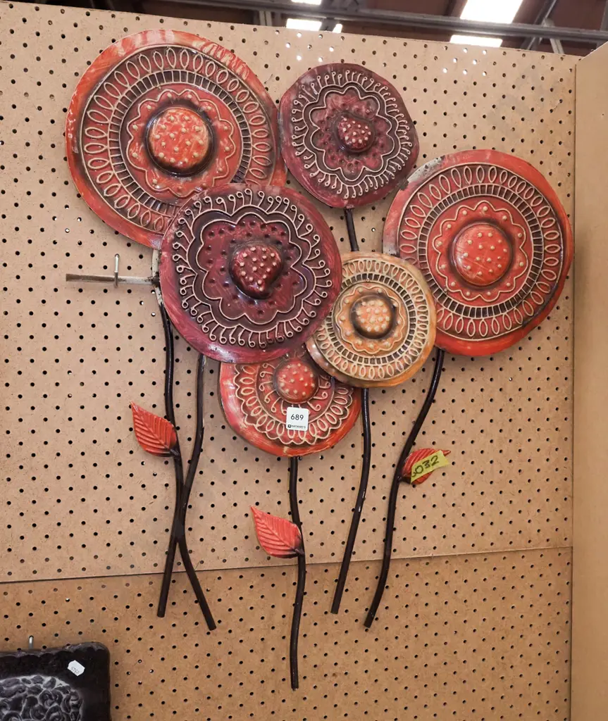 metal garden wall art - flowers H700 Image 1++