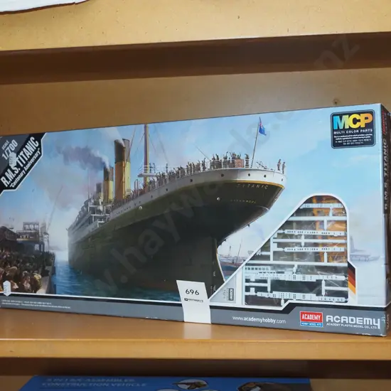 yet to be assembled scale model of the Titanic
