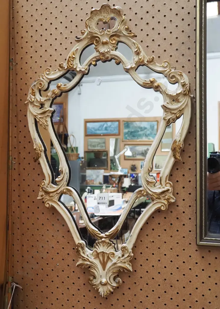 ornate alloy framed wall mirror L630 Image 1++