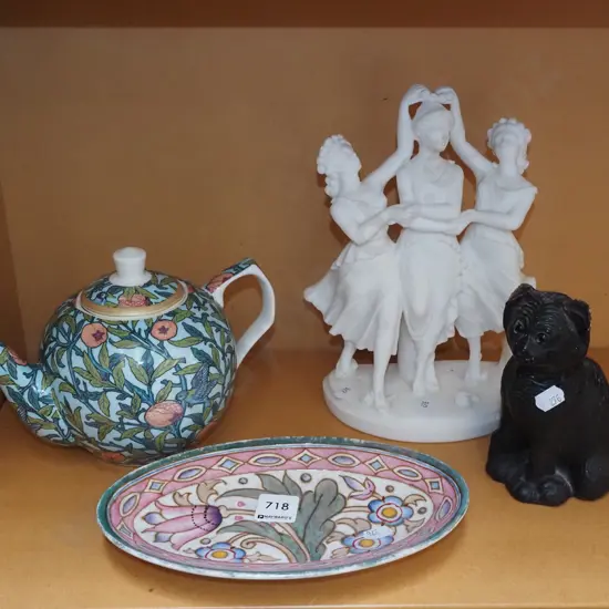 teapot, dog figurine, dancing figures H245 etc