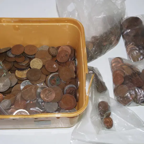 container of coins