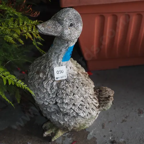 cast concrete ornament - duck  H300
