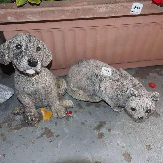 cat and dog concrete ornaments H250