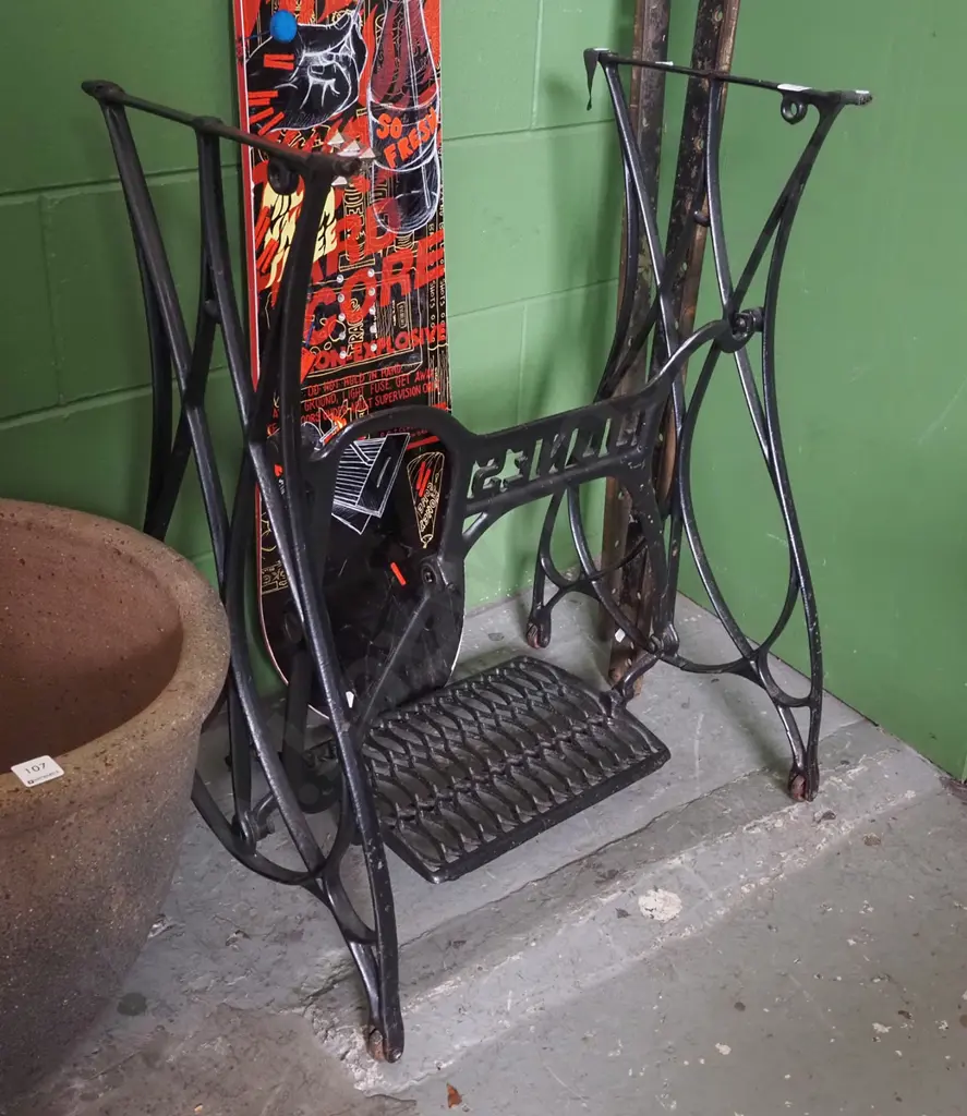 base to a Jones treadle sewing machine Image 1++