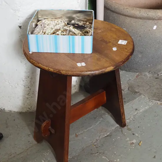 small arts and craft style stool H410