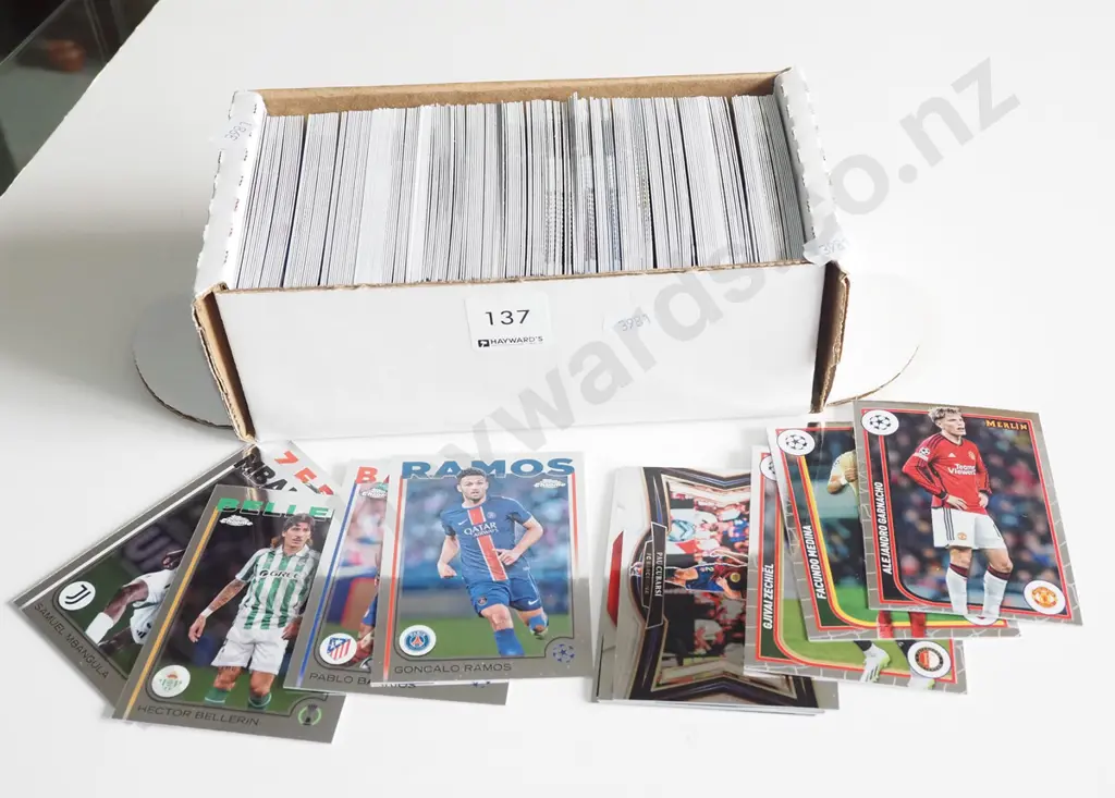 box of football collector cards Image 1++