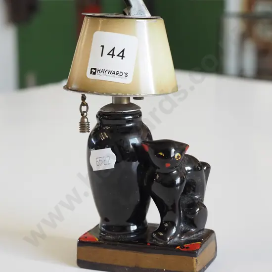 vintage cat & lamp themed table lighter