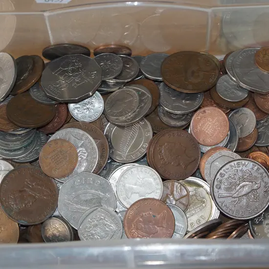 container of coins