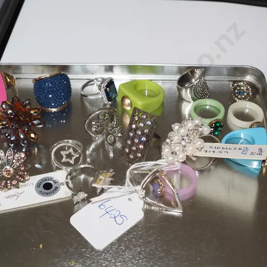 tray of costume rings
