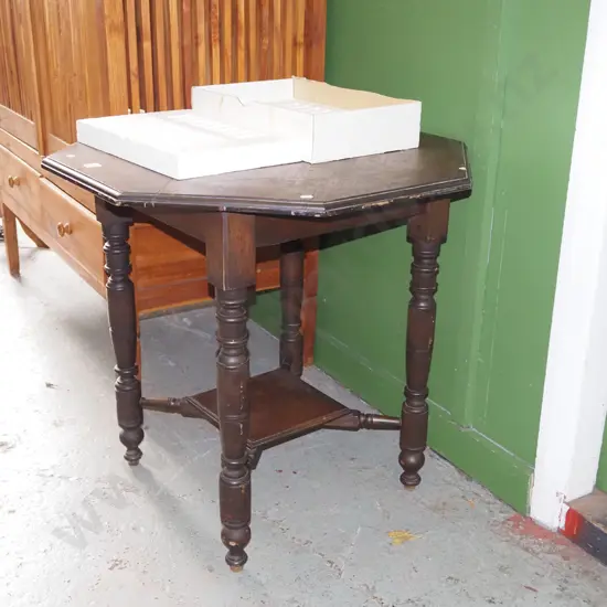 octagonal 2 tier lamp table H700 W730 D730