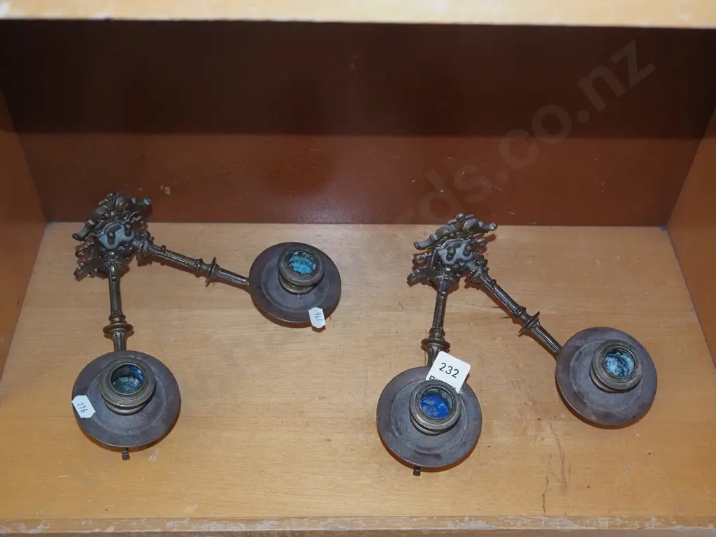 2x brass wall piano sconces Image 1++