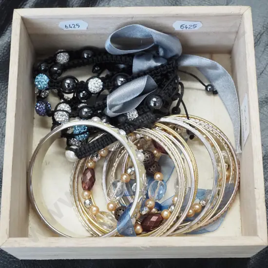 box; Lovisa bangles, crystal pull string bracelets