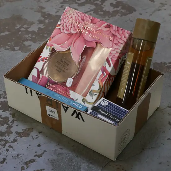 box of as new toiletries