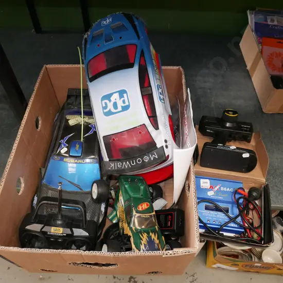 box; radio control car, car battery charger, pistol remote - everything As Is No Returns etc