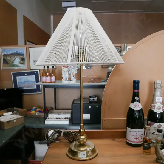 brass based table lamp H580