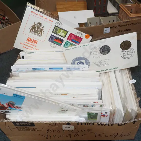 box of first day covers